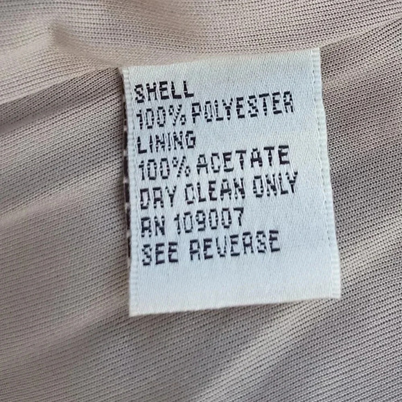 Nina Nischelle Champagne Beaded Ruffled Floor Length Sheath Formal Dress Sz 18 - Picture 4 of 7